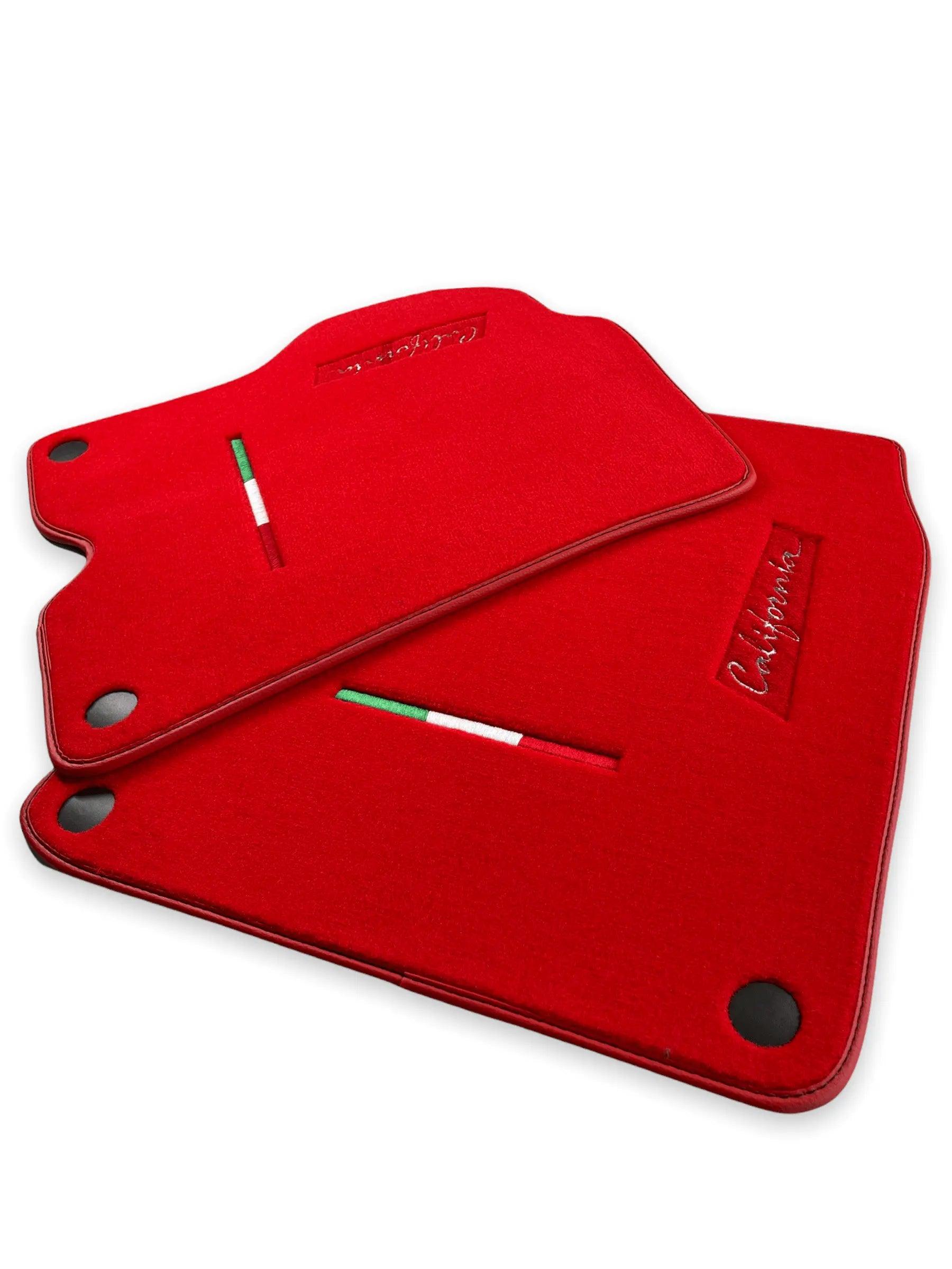 Floor Mats For Ferrari California 2008-2014 Red Color - AutoWin