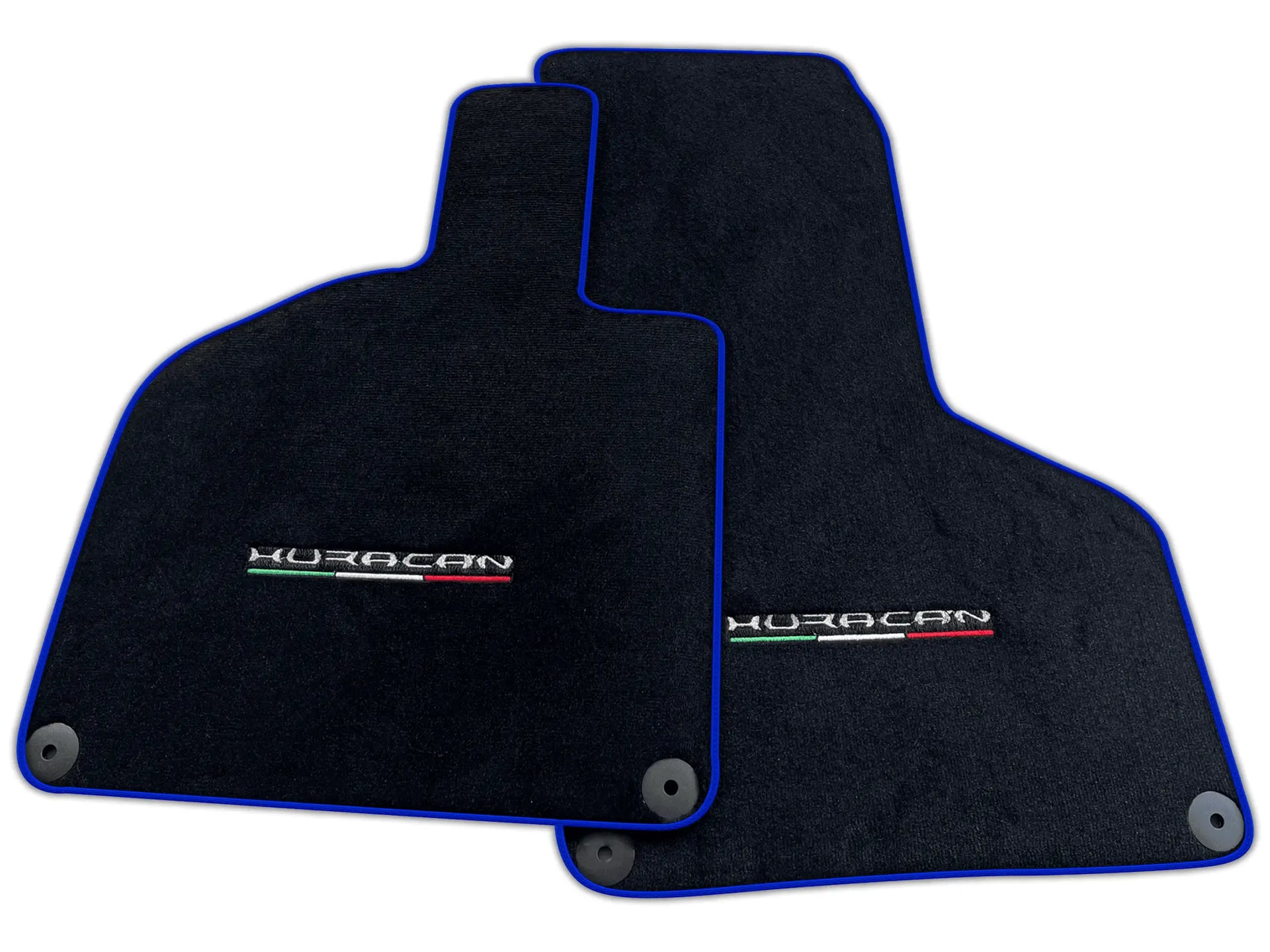 Floor Mats for Lamborghini Huracan With Italian Flag Green Stitch | Various Trim Colors