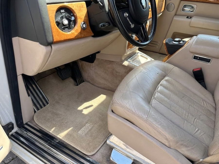 Floor Mats For Rolls Royce Phantom Drophead Coupe 2007–2016 Beige Er56 Design