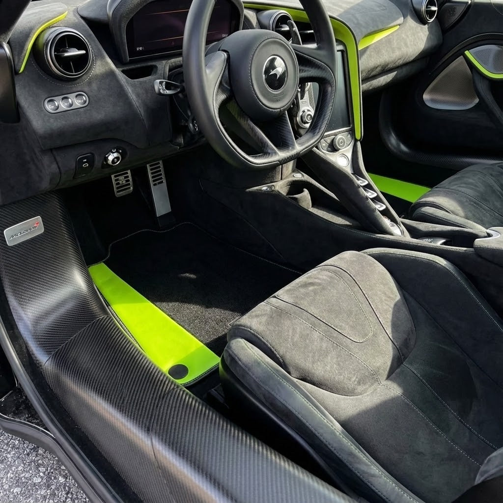 Customizable Leather Floor Mats with AW04 Pattern for McLaren 750S (2023-2025) - AutoWin