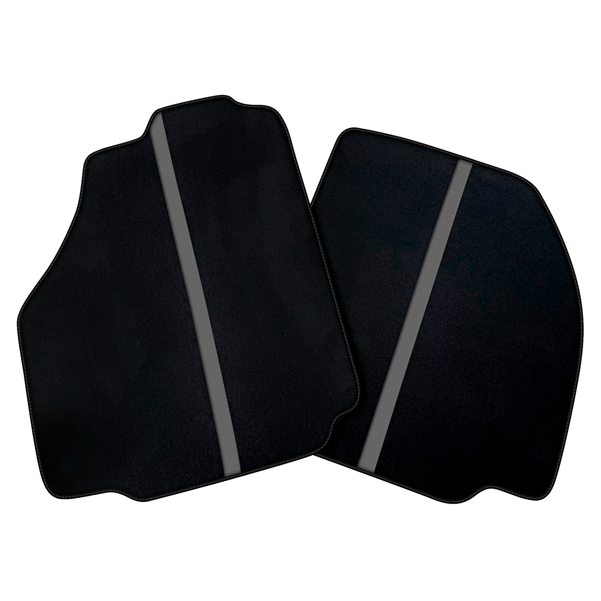 Black Car Floor Mats with Leather Line for Ferrari F8 Tributo (2019-2023) | Various Colors