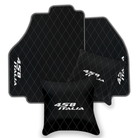 Premium Black Leather Floor Mats for Ferrari 458 Spider (2012-2015)