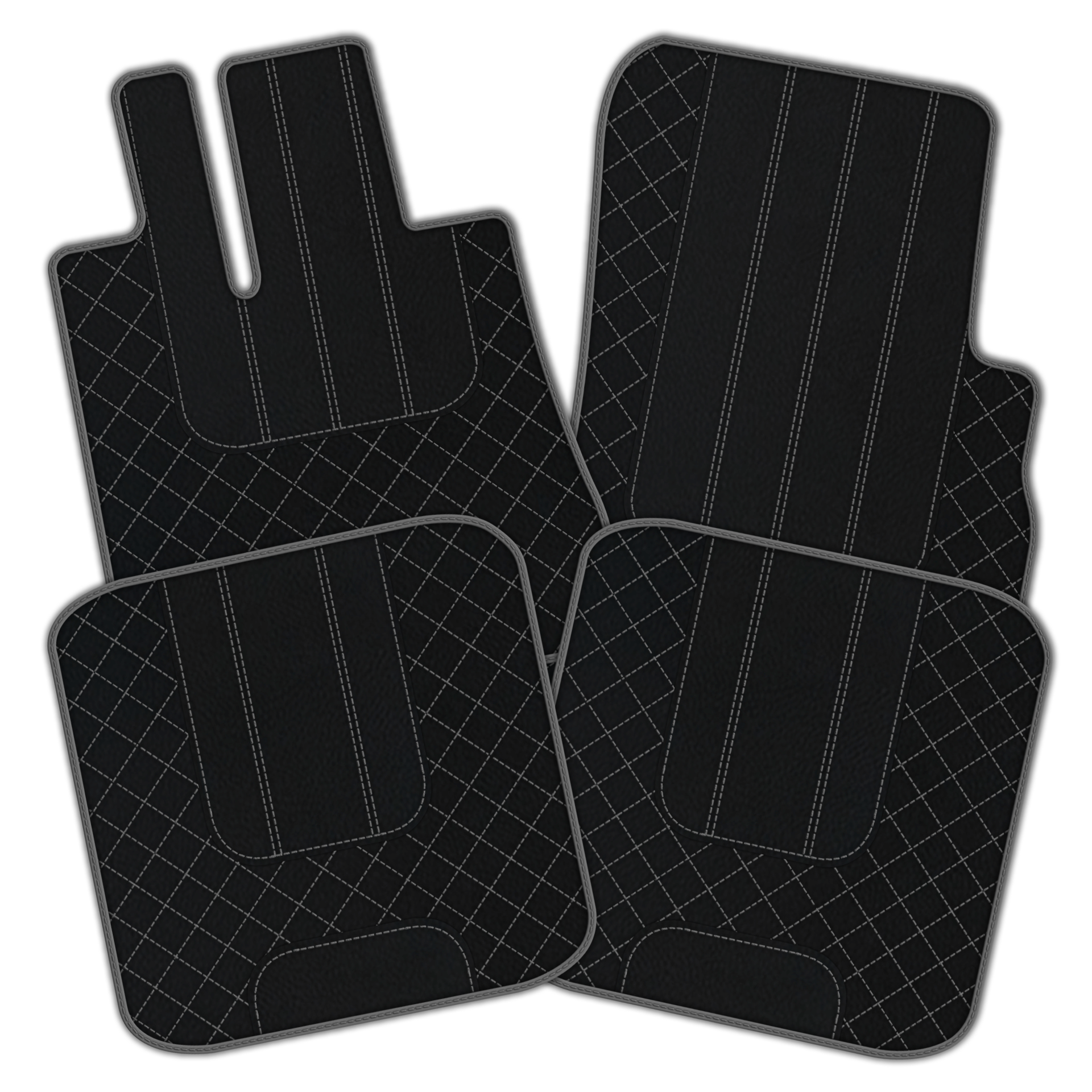 Premium Black Leather Floor Mats for Bentley Arnage T (1998-2009)