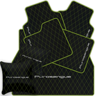 Premium Black Leather Floor Mats for Rolls Royce Shadow (1965-1977)