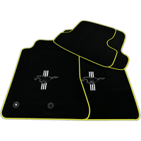 Black Floor Mats For Ford Mustang VI (2015-2023) with Pony | Various Trim Colors