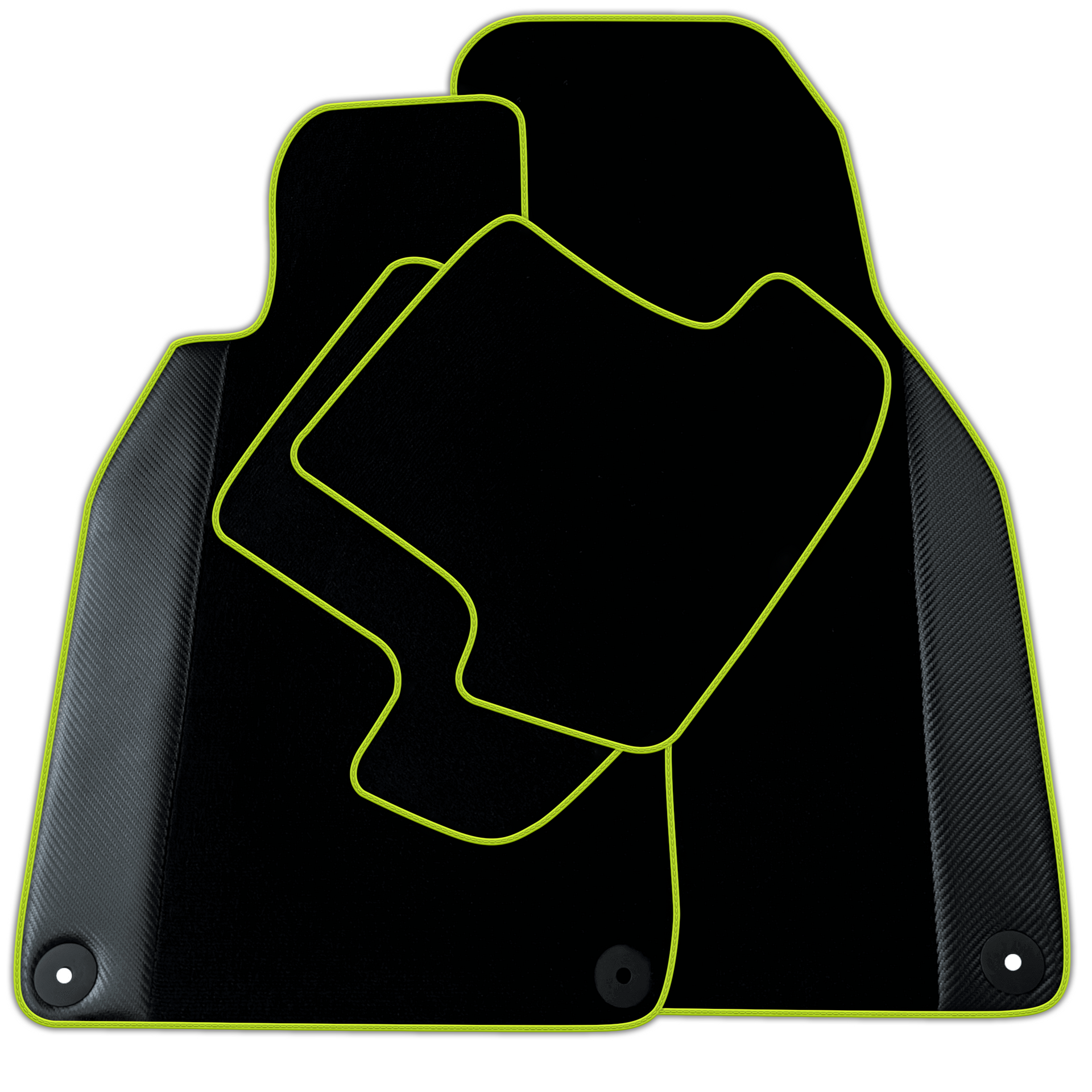 Black Floor Mats for Porsche 911 - 997 (2004-2012) with Carbon