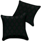 Customizable Black Leather Pillows Set of 2 for All Vehicles | Double Diamond Pattern
