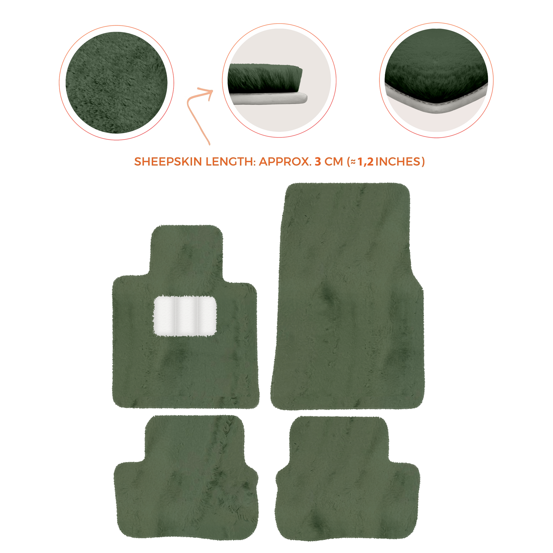 Premium Sheepskin Floor Mats for Rolls-Royce Cullinan (2018-2025)