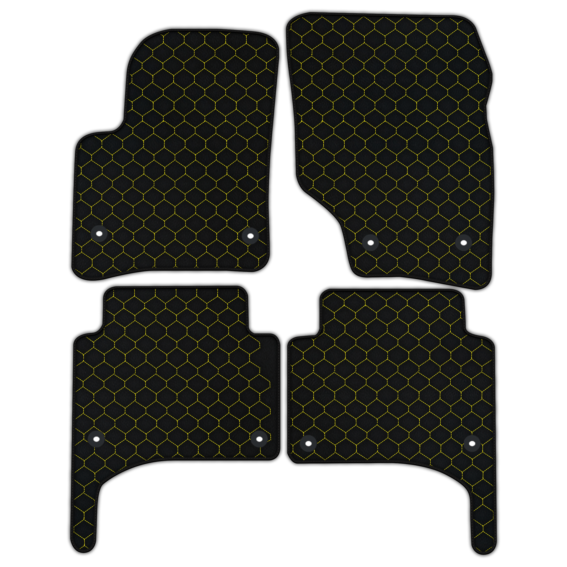 Customizable Porsche Cayenne Leather Mats | Double Diamond Style