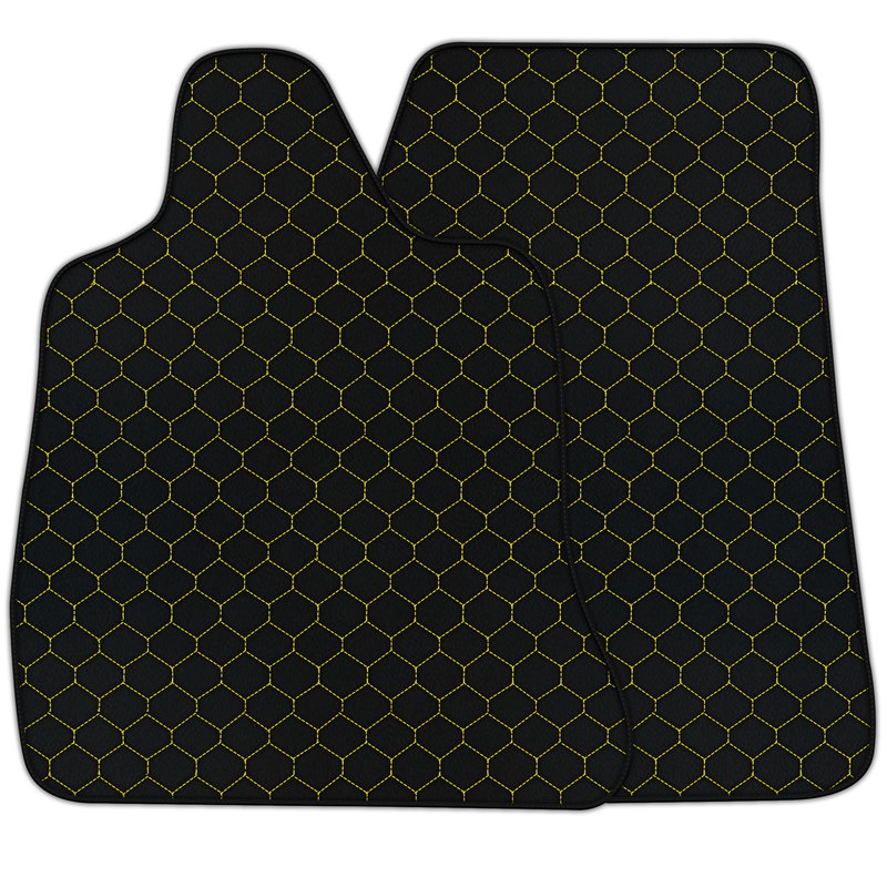 Customizable Leather Floor Mats with Hex Pattern for Chevrolet Corvette C7 (2014-2019)