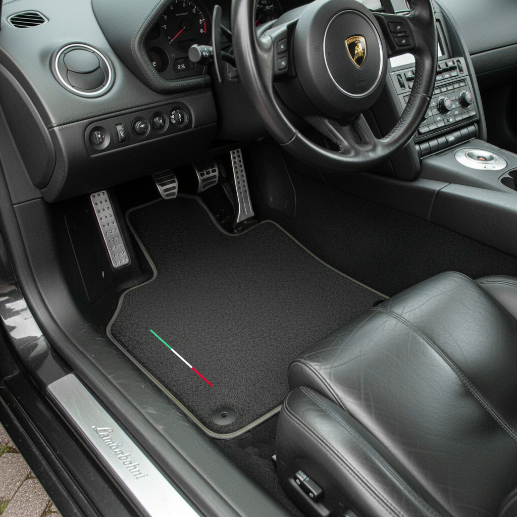 Custom Floor Mats for Lamborghini Gallardo Superleggera with Italian Flag