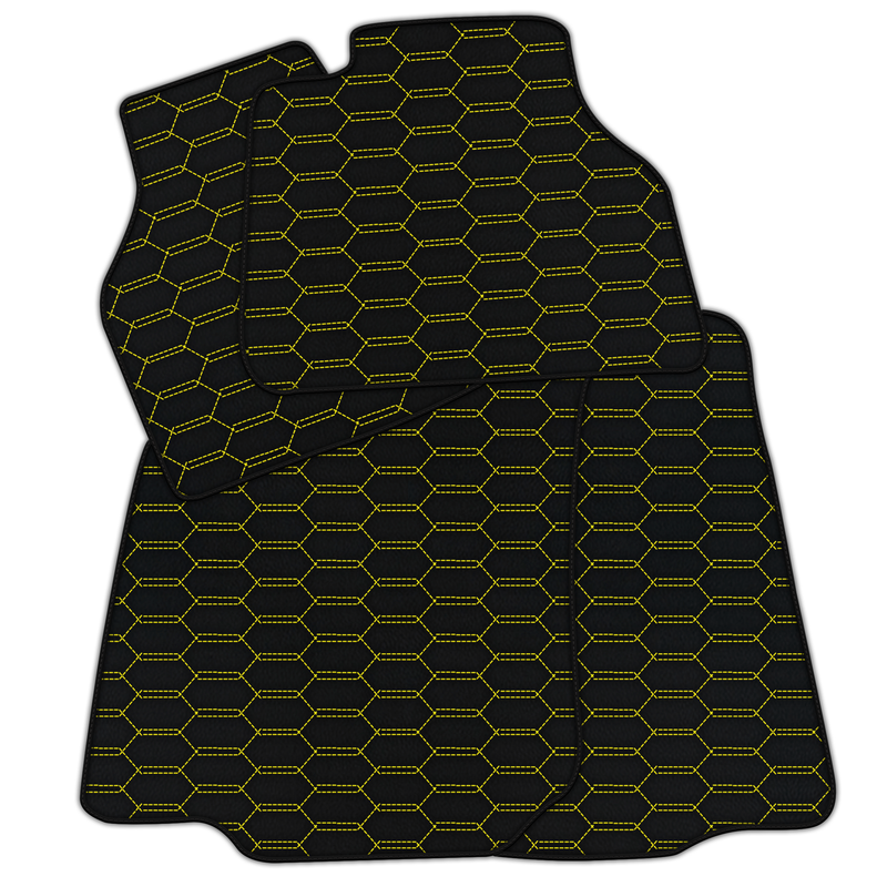 Customizable Leather Floor Mats with Interlaced Hex Pattern for Bentley Mulsanne (2010-2020)