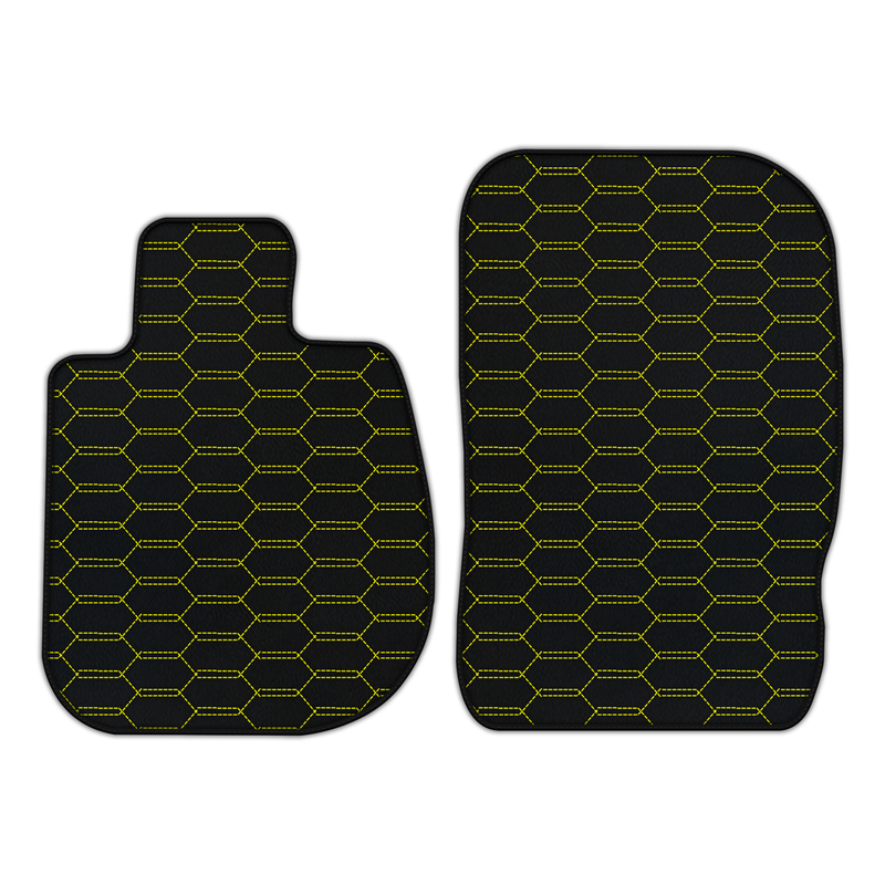 Customizable Leather Floor Mats with Interlaced Hex Pattern for Toyota GR Supra A90 (2019-2023)