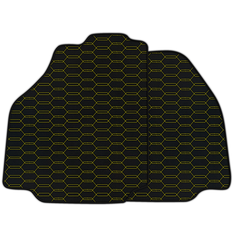 Customizable Leather Floor Mats with Interlaced Hex Pattern for Ferrari 458 Italia (2009-2015)