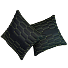 Customizable Black Leather Pillows Set of 2 | Yellow Sewing