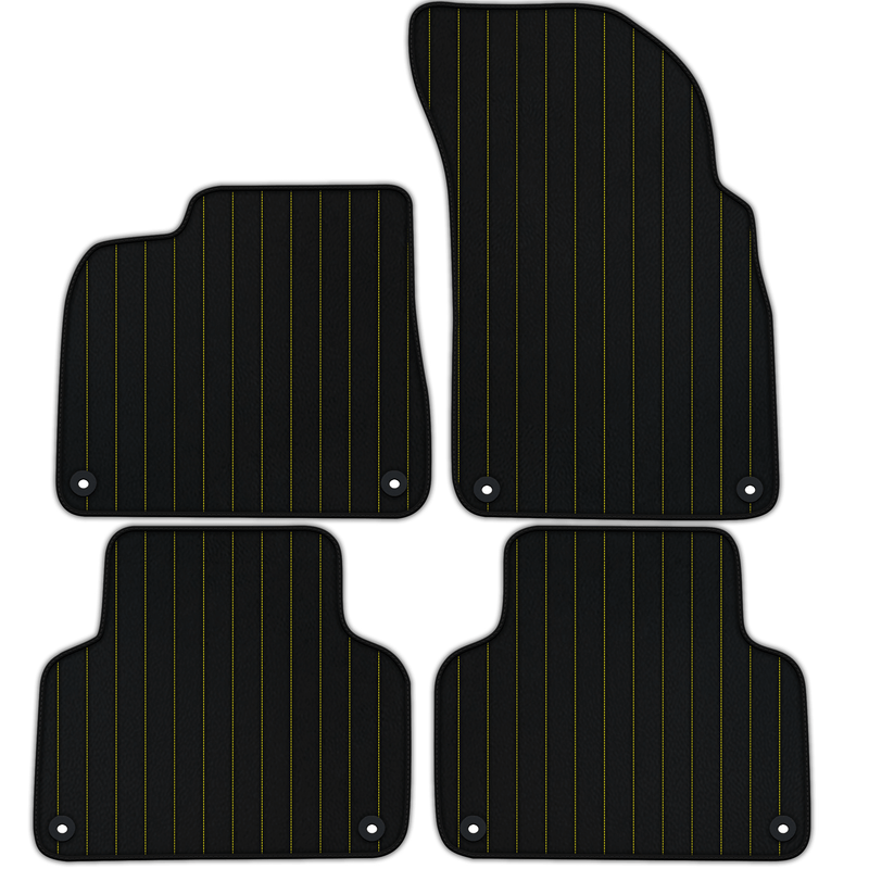 Customizable Leather Floor Mats with Line Pattern for Audi Q8 (2018-2023)