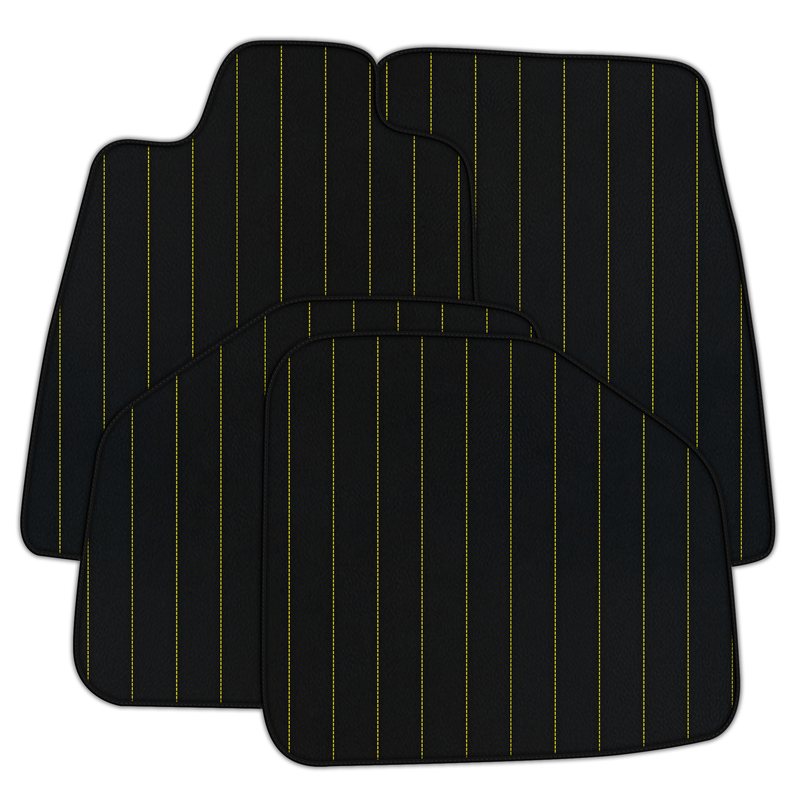 Customizable Leather Floor Mats with Line Pattern for Aston Martin DBX (2020-2023)