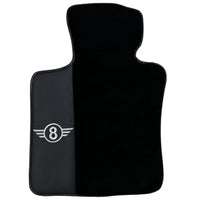 Black Floor Mats for Mini Cooper / One R50 (2001-2007) with Leather - AutoWin