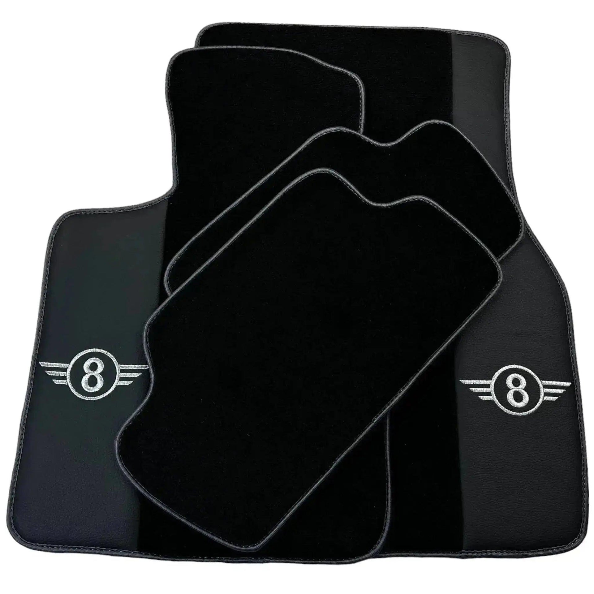 Black Floor Mats for Mini Cooper / One R56 (2007-2014) with Gray Trim - AutoWin