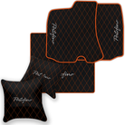 Custom Black Leather Floor Mats for Ferrari 812 Superfast (2018-2023)