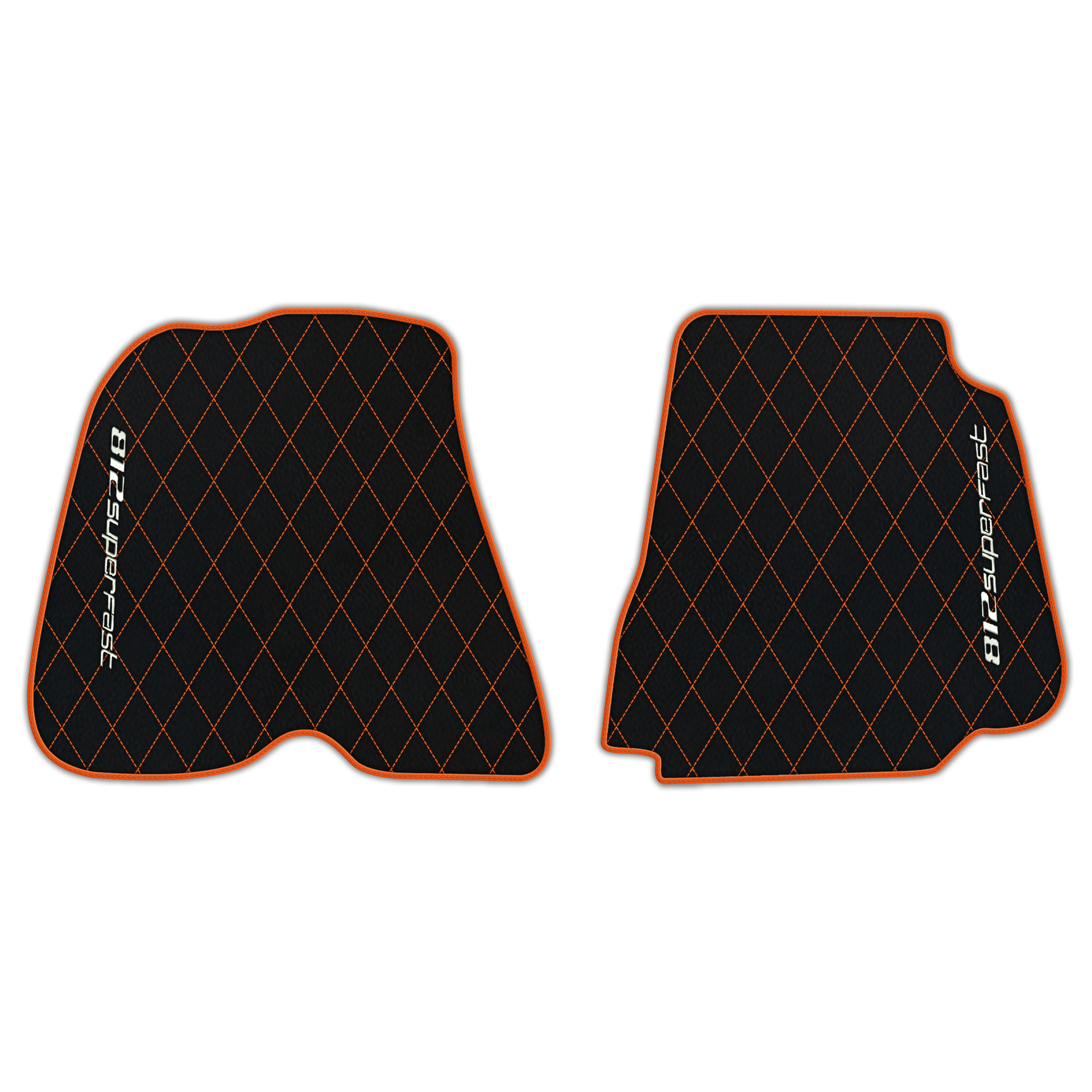 Premium Black Leather Floor Mats for Ferrari F12 (2012-2022)