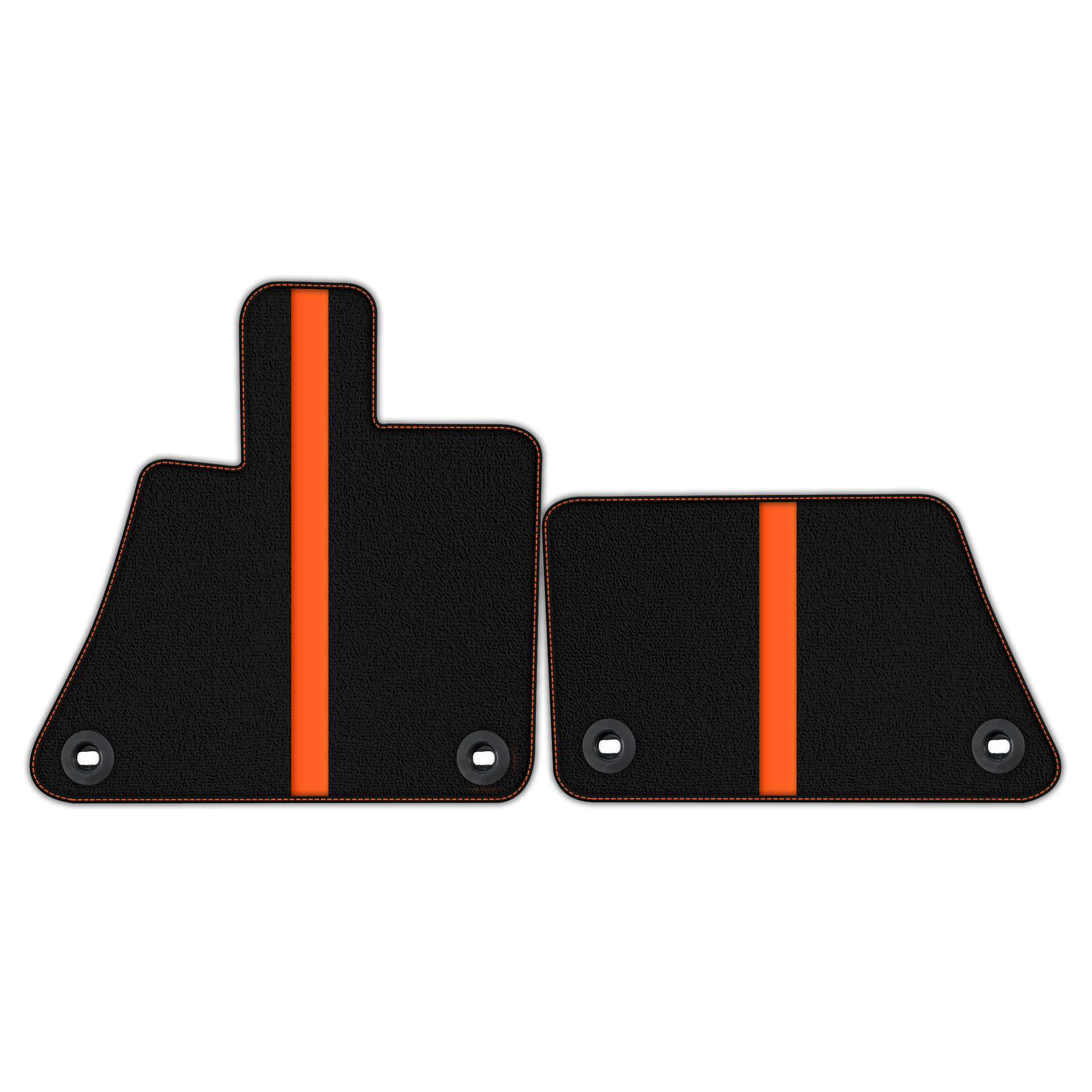 Black Floor Mats with Leather Line for Bugatti Veyron (2005-2015) - Various Colors