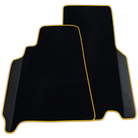 Custom Black Floor Mats for Ferrari 550 Maranello (1996-2002) with Leather