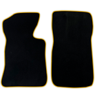 Custom Black Floor Mats for Chevrolet Corvette C2 (1963-1967) Black Trim