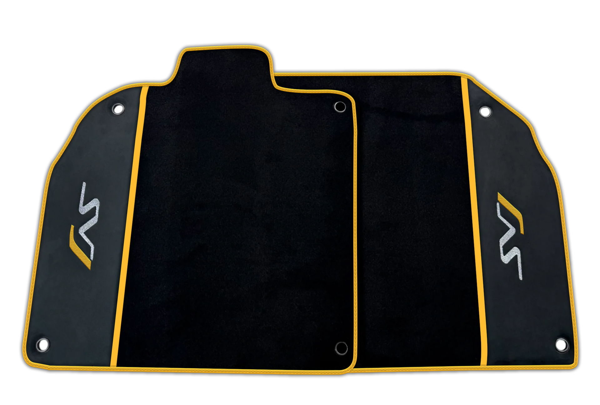 Black Floor Mats for Lamborghini Aventador SVJ with Alcantara Leather
