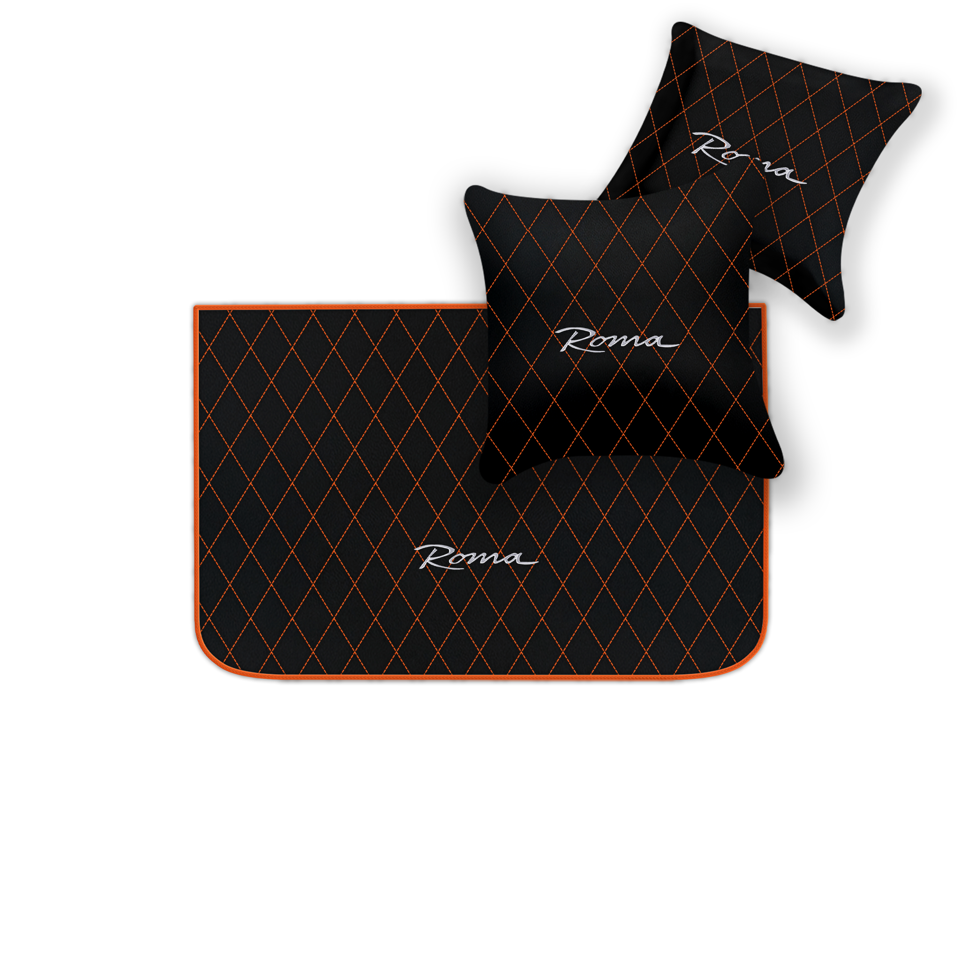 Premium Black Leather Floor Mats for Ferrari Portofino (2018-2023)