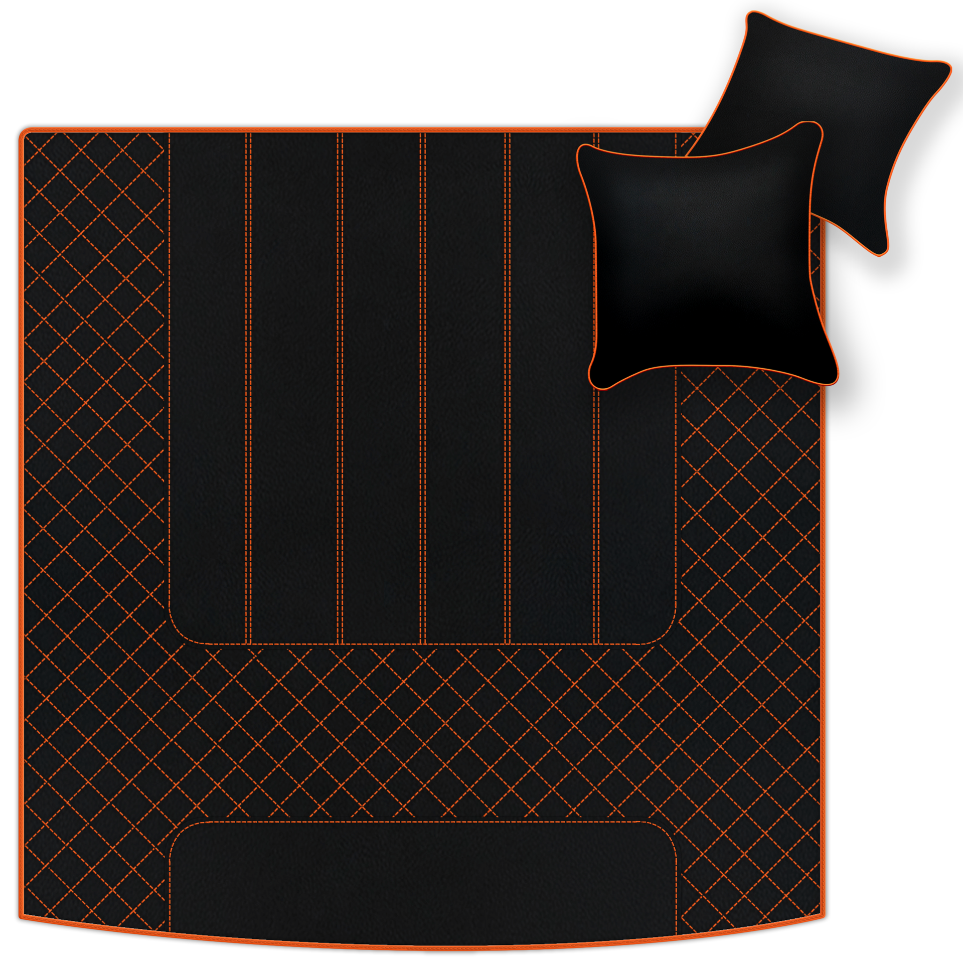 Luxury Black Leather Floor Mats for Bentley Flying Spur (2013-2019)