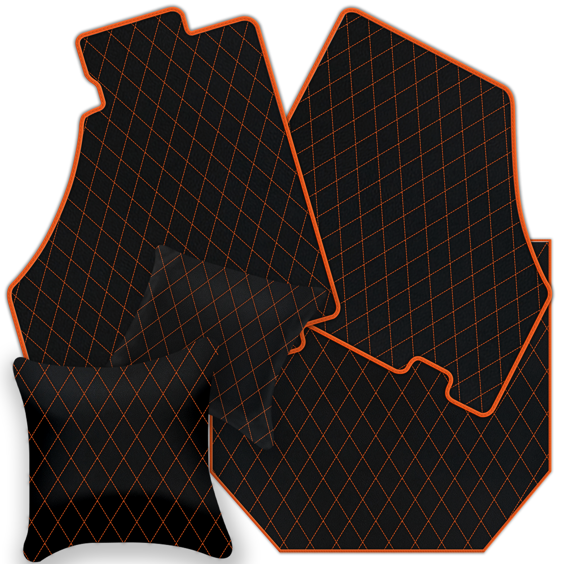 Premium Black Leather Floor Mats for Ferrari 360 (1999-2005)