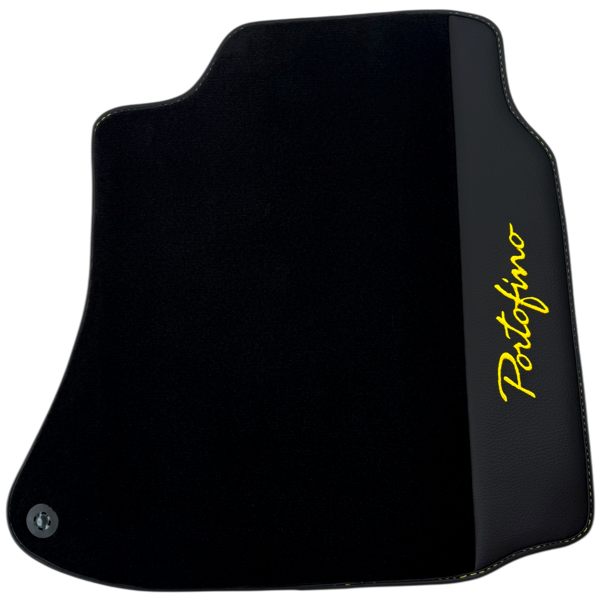 Black Floor Mats for Ferrari Portofino (2018-2023) with Leather