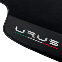 Black Floor Mats for Lamborghini Urus with Carbon Fiber Leather
