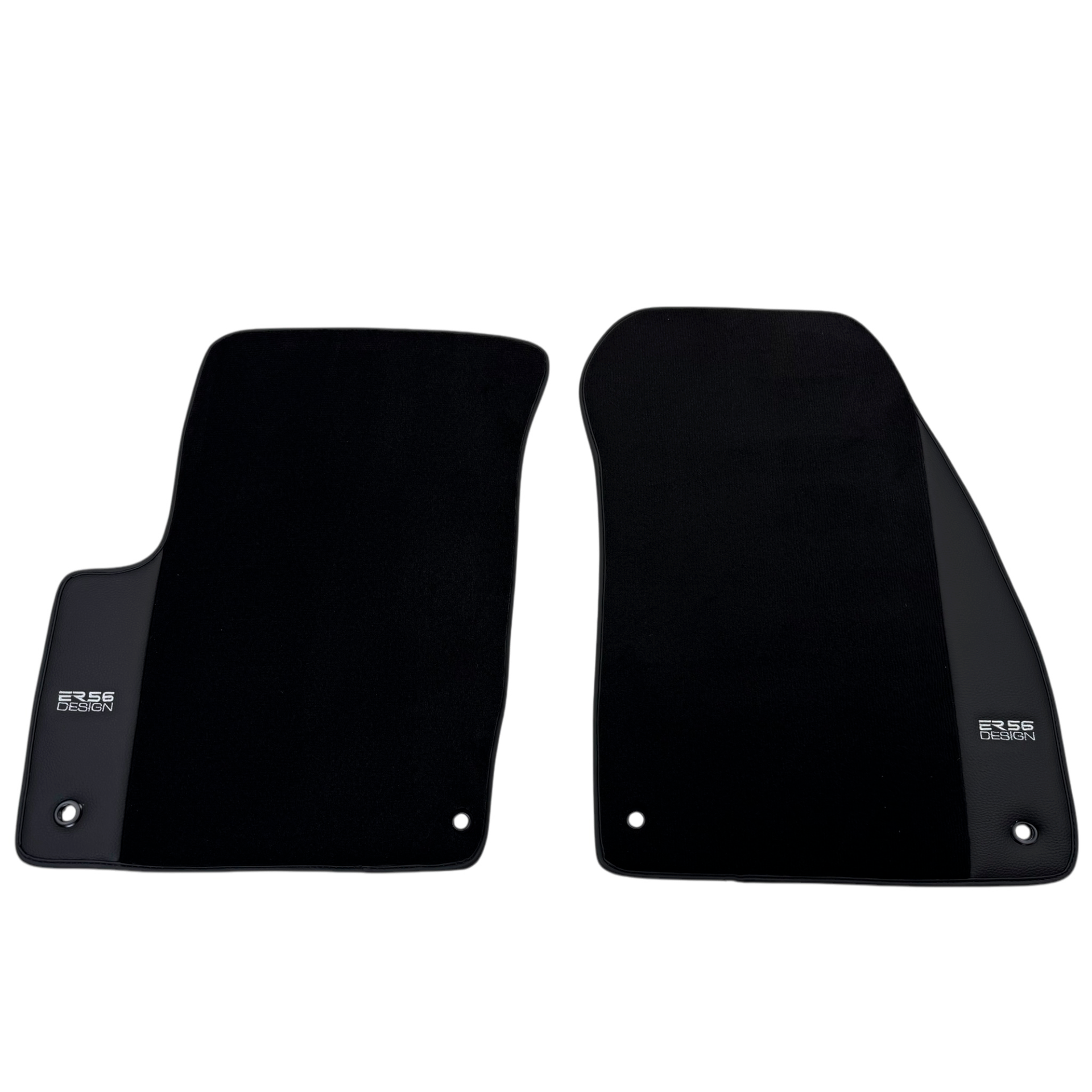 ER56 Design Black Floor Mats for Chevrolet Captiva C100 5-Seater (2006-2011) with Leather