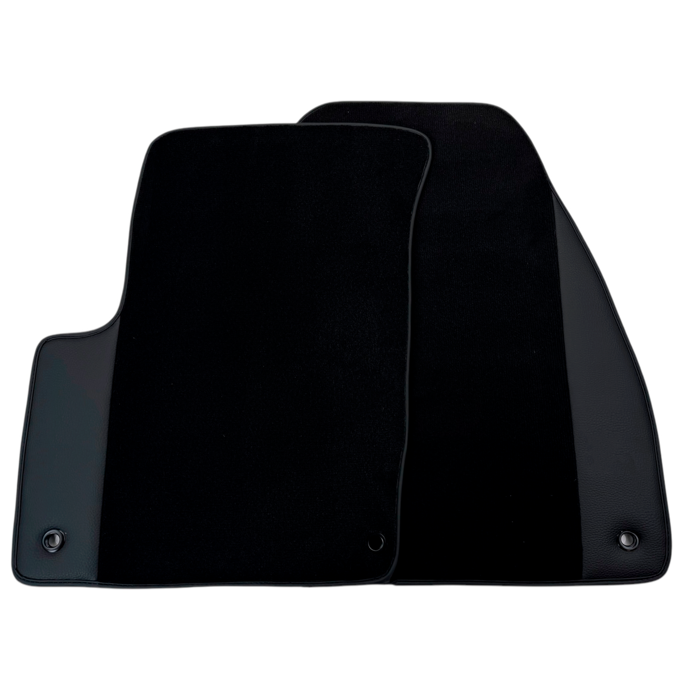 Black Floor Mats for Chevrolet Matiz Hatchback (1998-2004) with Leather | AutoWin
