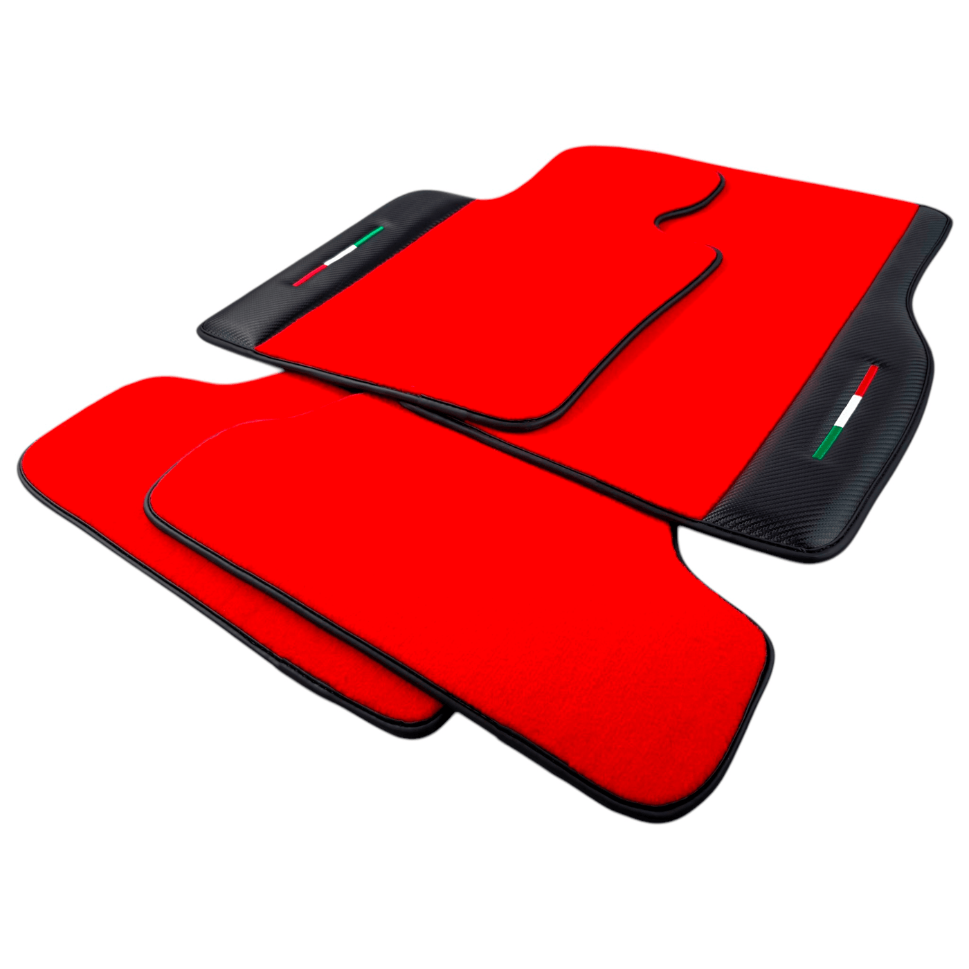 Red Floor Mats for Mini Cooper / One R53 (2001-2007) Cooper S with Carbon Fiber | IT Edition