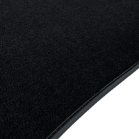 Black Floor Mats for Lexus RC-F (2015-2024) with Leather Borders by ER56 Design