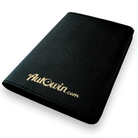 Black Leather AutoWin Passport Holder with Golden Logo - AutoWin