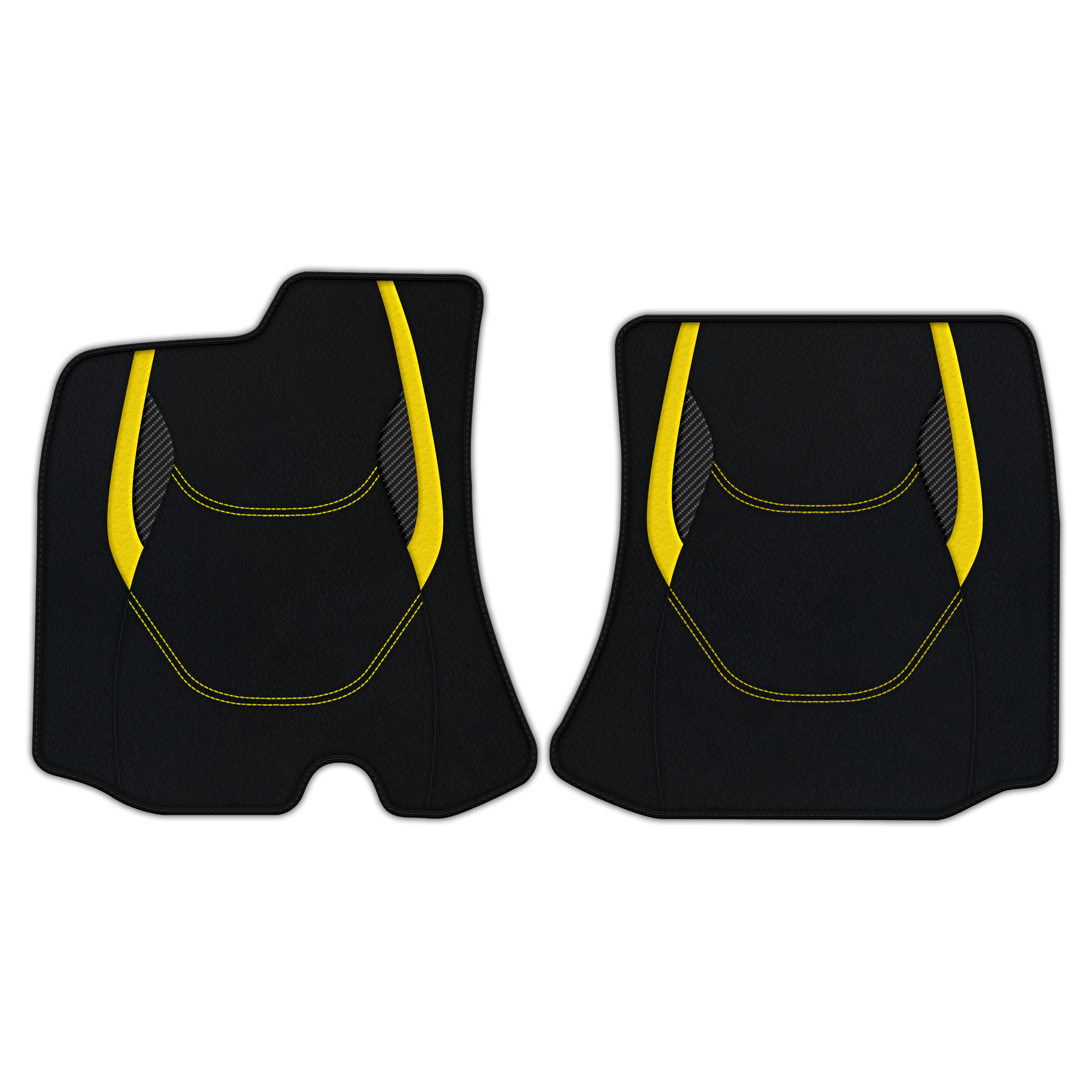 Customizable Leather Floor Mats with Pattern ER56 V2 Edition for Ferrari Roma (2021-2024) - AutoWin