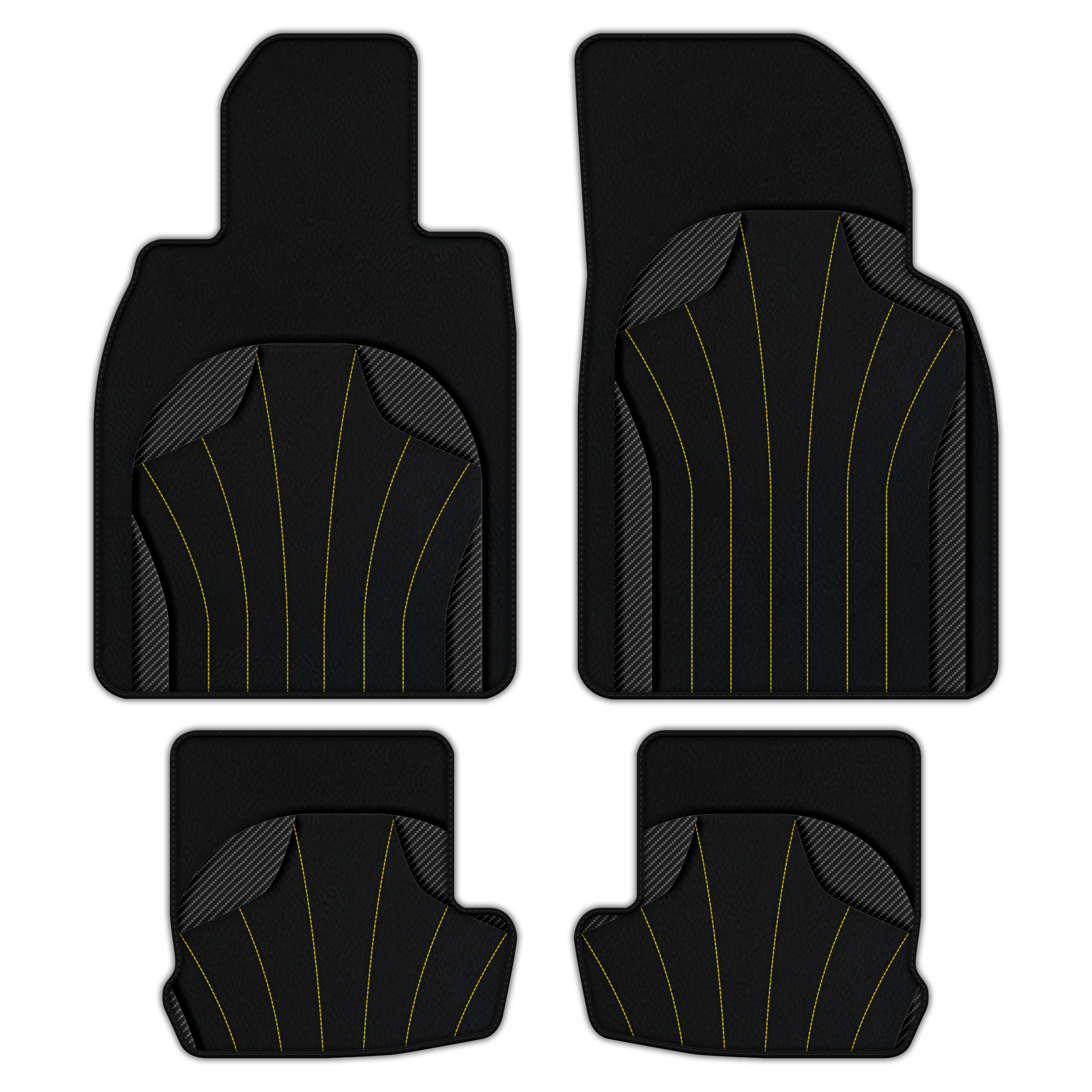Customizable Floor Mats From Carpet With Leather for Porsche 911 - 991 (2012-2019)
