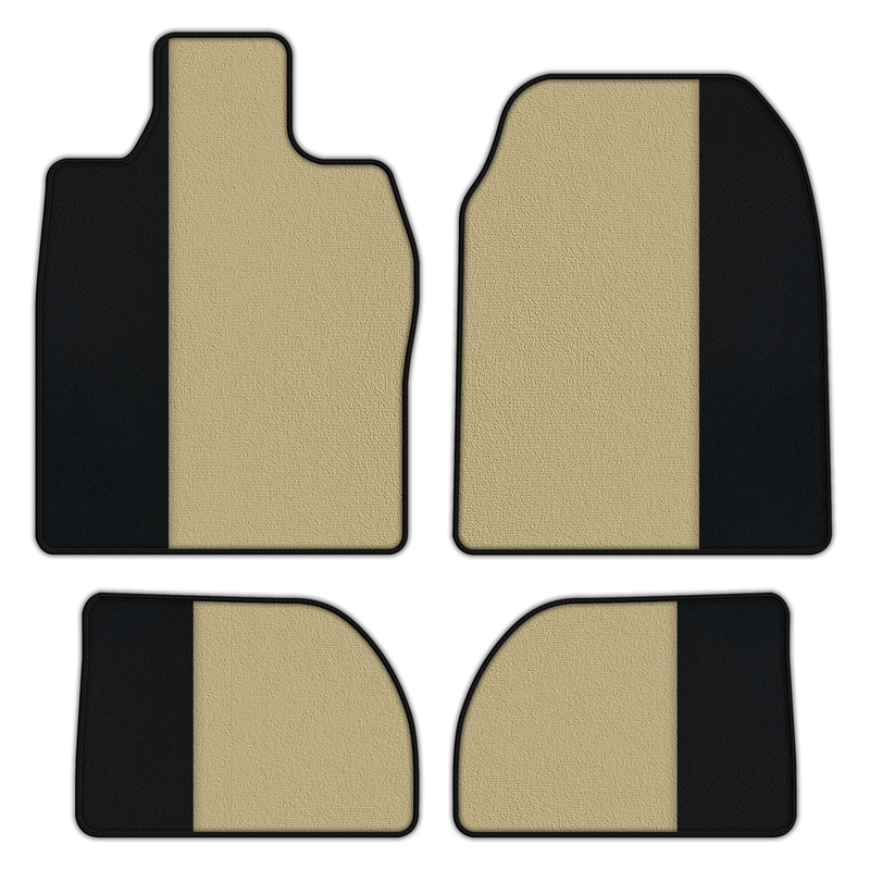 Customizable Floor Mats From Carpet With Leather for Porsche 924 (1976-1988)
