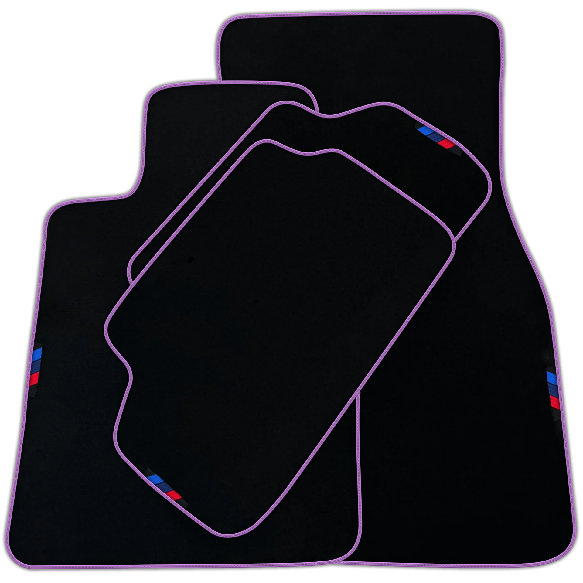 Black Mats For BMW M6 F12 Convertible | Sky Blue Trim | Various Trim Colors