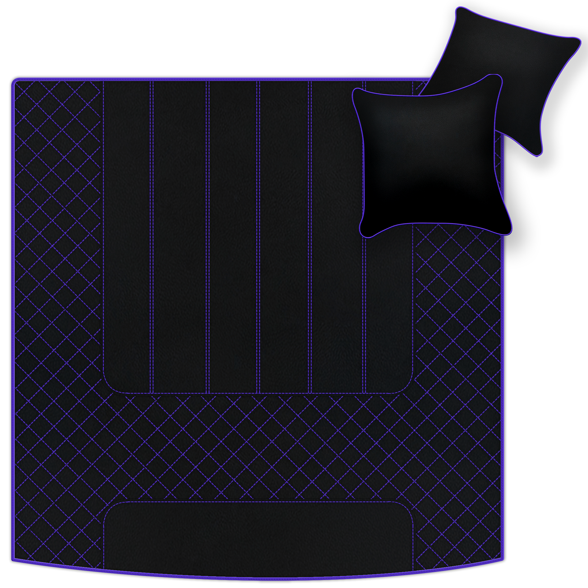 Luxury Black Leather Floor Mats for Bentley Flying Spur (2013-2019)