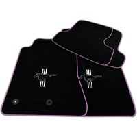 Black Floor Mats For Ford Mustang VI (2015-2023) with Pony | Various Trim Colors