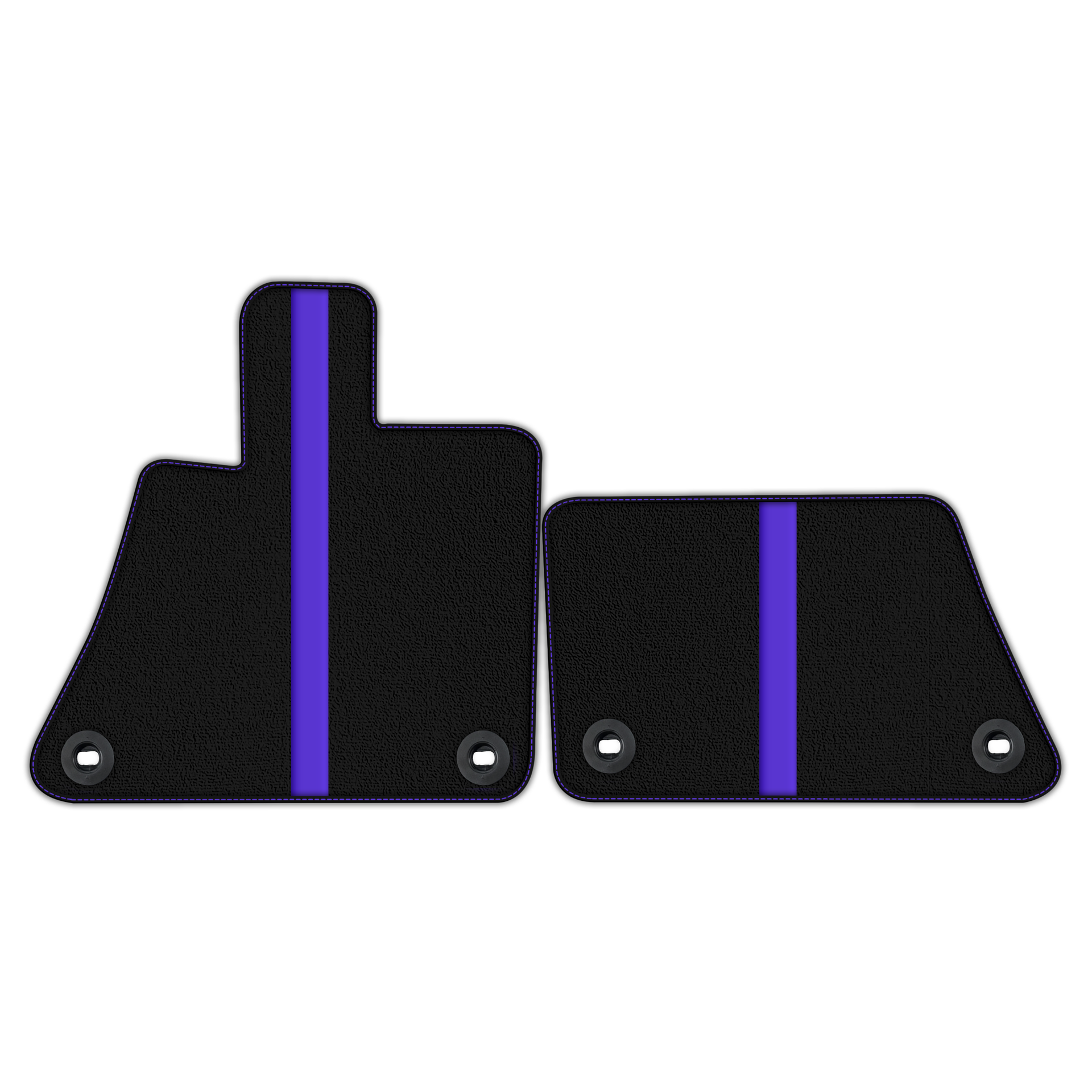Black Floor Mats with Leather Line for Bugatti Veyron (2005-2015) - Various Colors