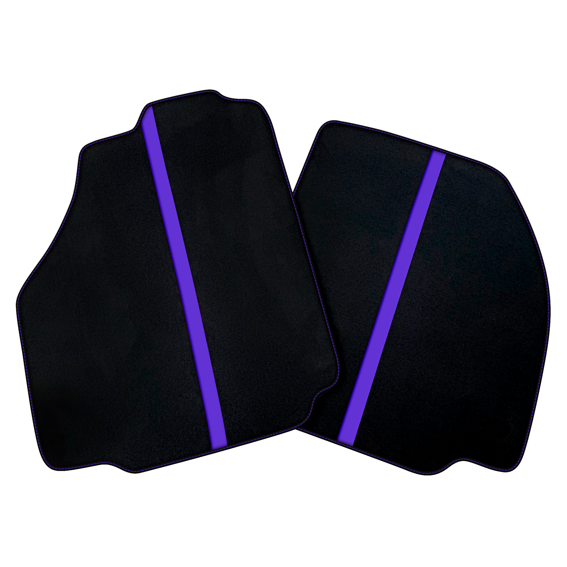 Black Car Floor Mats with Leather Line for Ferrari F8 Spider (2019-2023) - Various Colors