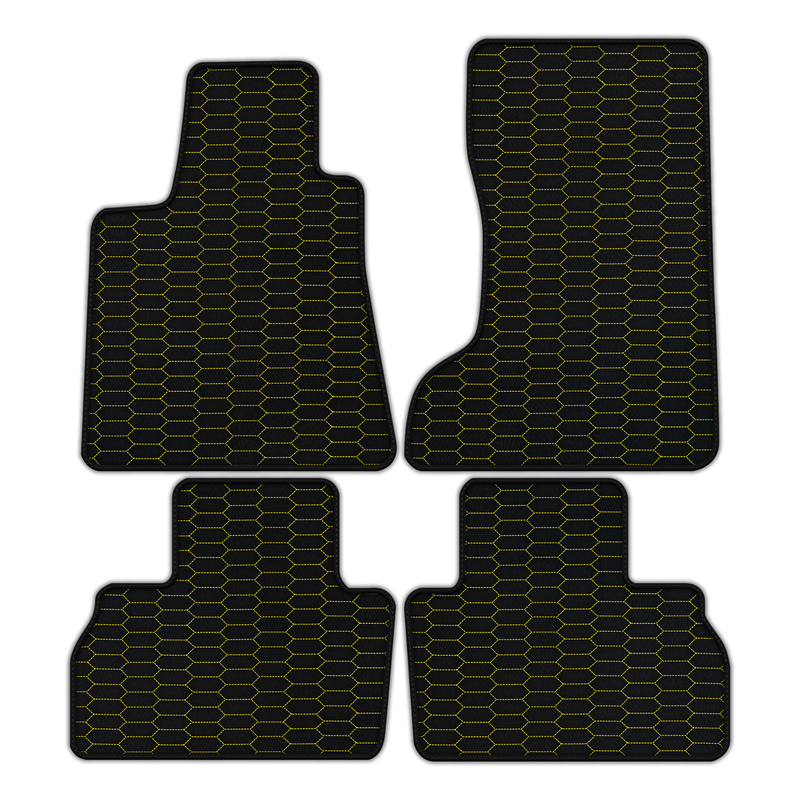 Customizable Leather Floor Mats with Raptor Hex Pattern for Maserati Levante (2017-2023)