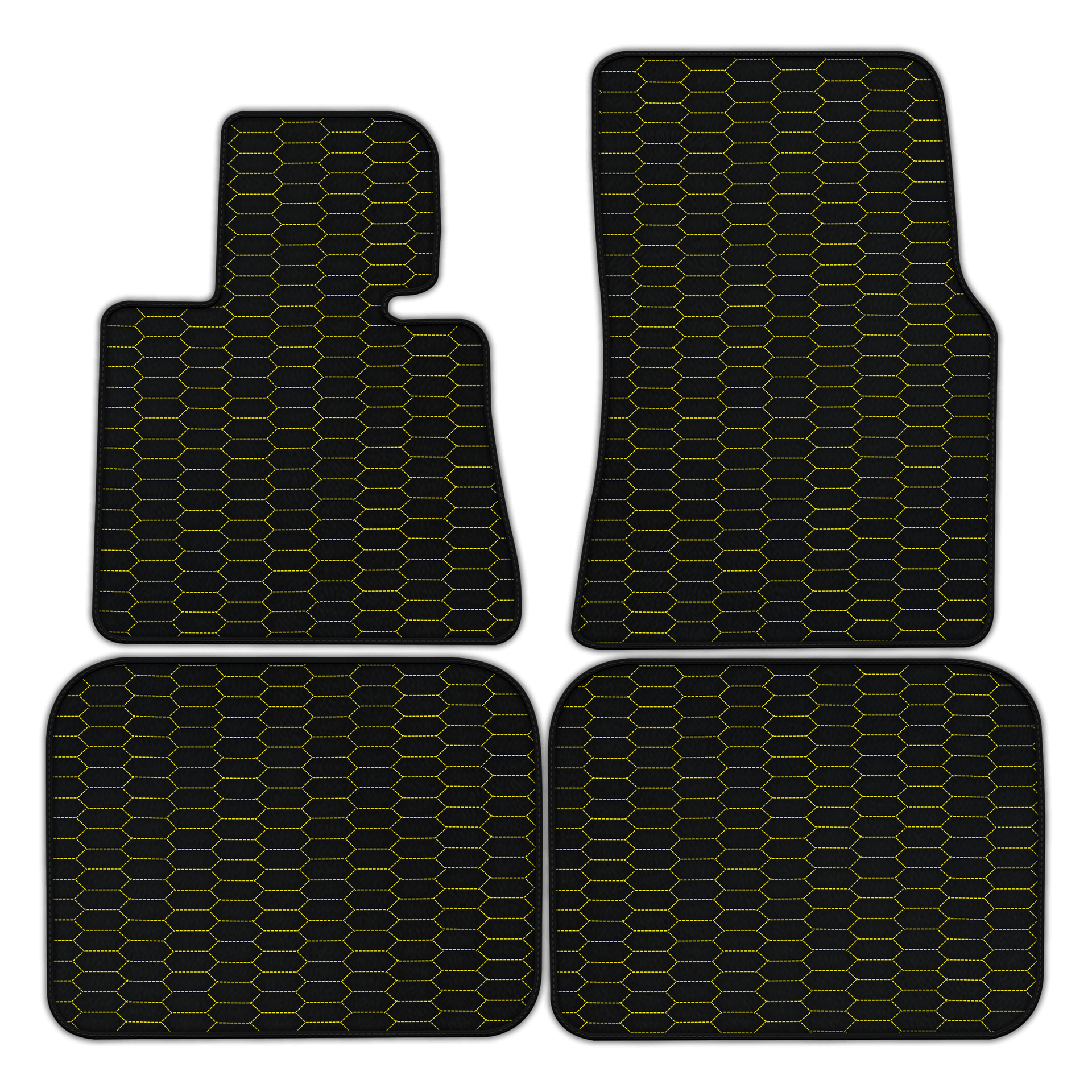 Customizable Leather Floor Mats with Raptor Hex Pattern for Rolls Royce Phantom Sedan (2003-2016)