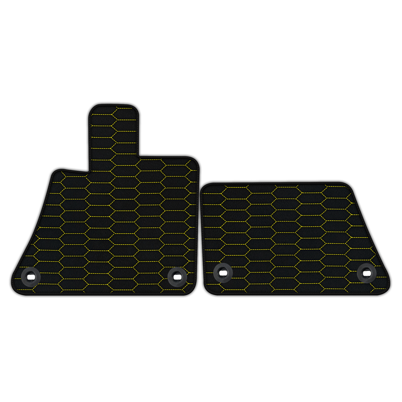 Customizable Leather Floor Mats with Raptor Hex Pattern for Bugatti Veyron (2005-2015)
